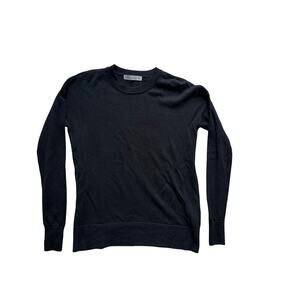 Icebreaker Women's Merino Wool Crewneck Sweater Black Minimalist XS